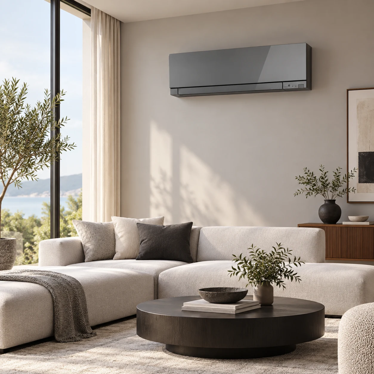 Mitsubishi Electric MSZ-EF Kirigamine Zen Silver в елегантен модерен интериор